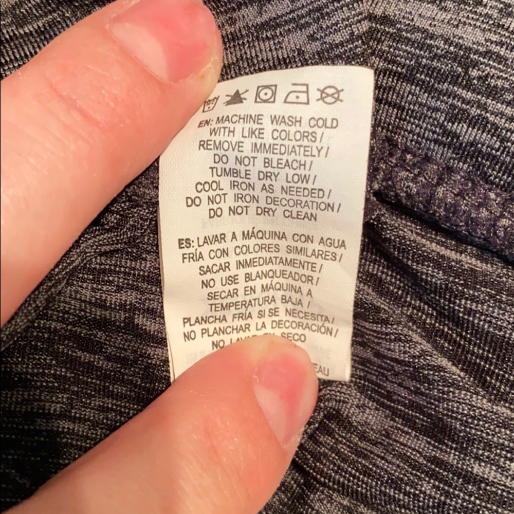 GAIAM Marled Gray Rouched Leg Cropped Leggings - Picture 16 of 16